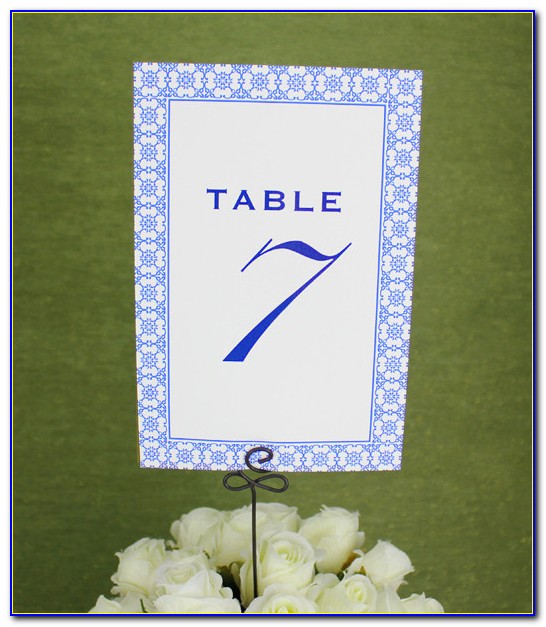 Free Printable Table Number Cards Template