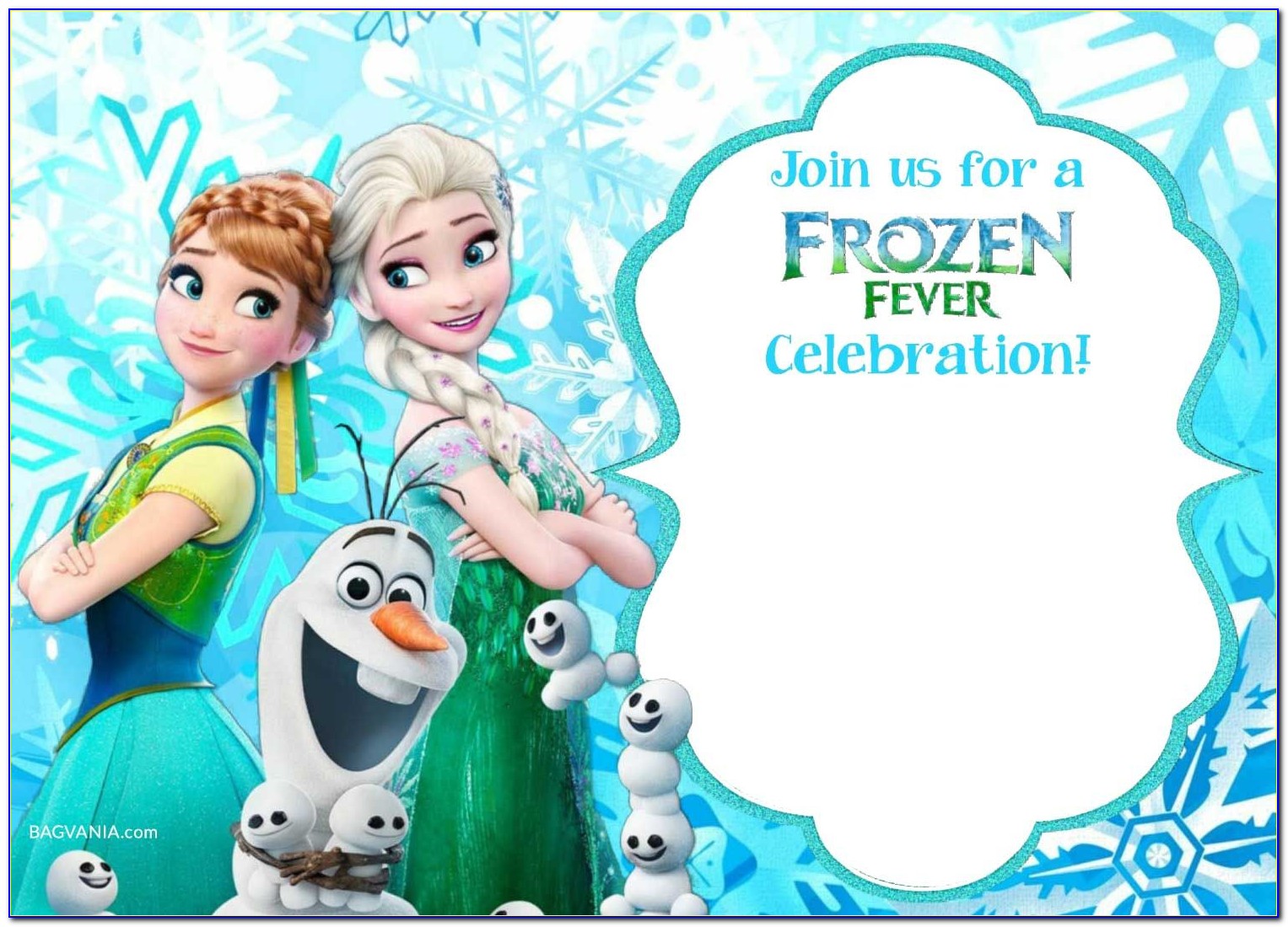Frozen Birthday Invitation Cards Printable