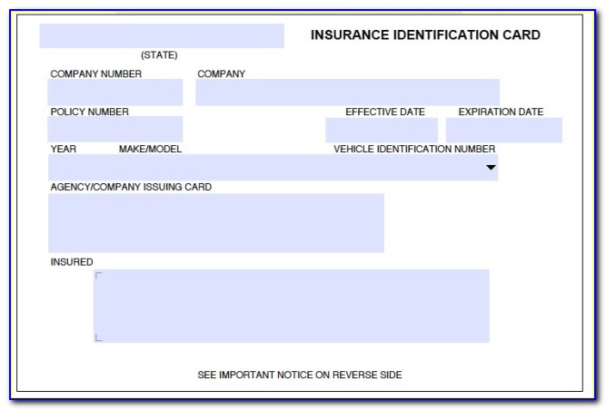 Geico Insurance Card Template Download