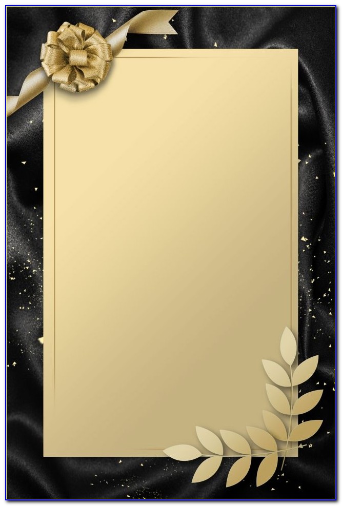 Gold Invitation Card Template