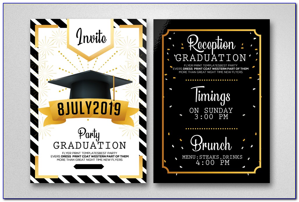 Graduation Ceremony Invitation Card Design