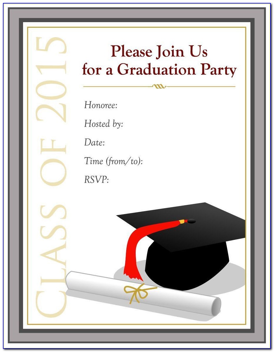 Graduation Ceremony Invitation Card Template