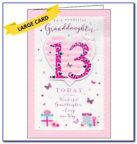 Granddaughter 13th Birthday Cards Uk
