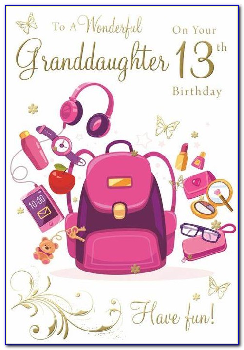 Granddaughter 13th Birthday Cards