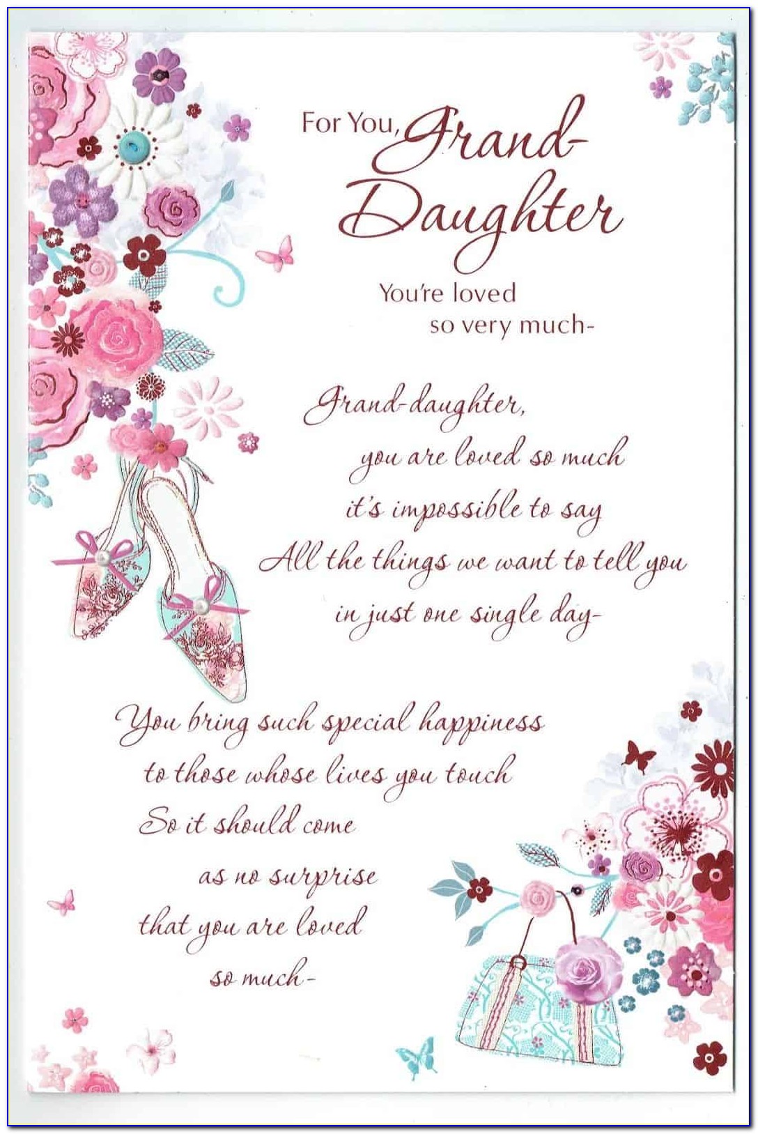 Granddaughter Birthday Cards Verses