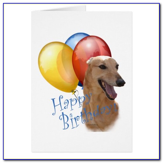 Greyhound Dog Birthday Cards