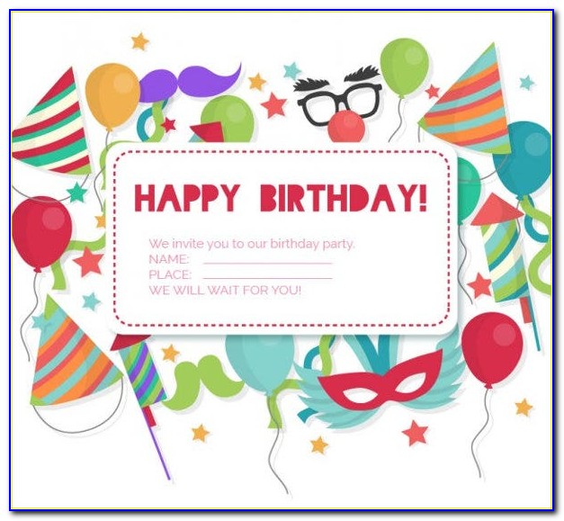 Happy Birthday Birthday Invitation Card