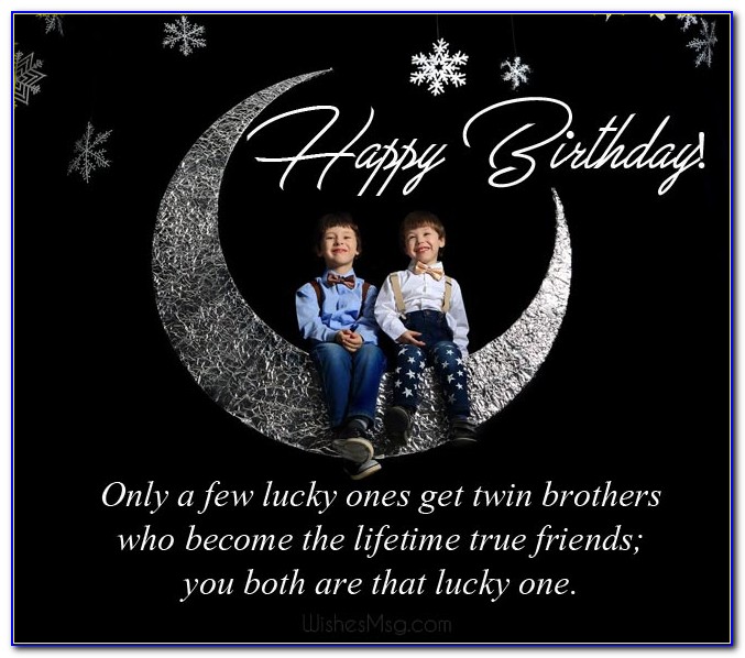 Happy Birthday Card For Twin Brothers