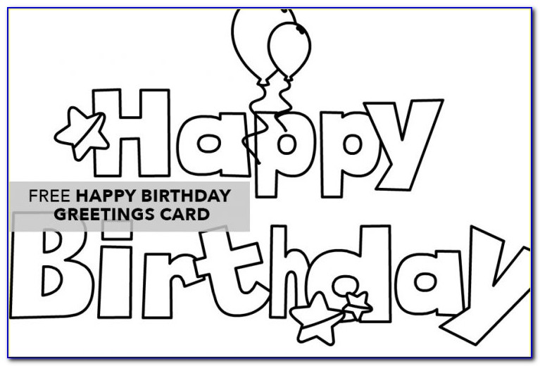Happy Birthday Card Template Pdf
