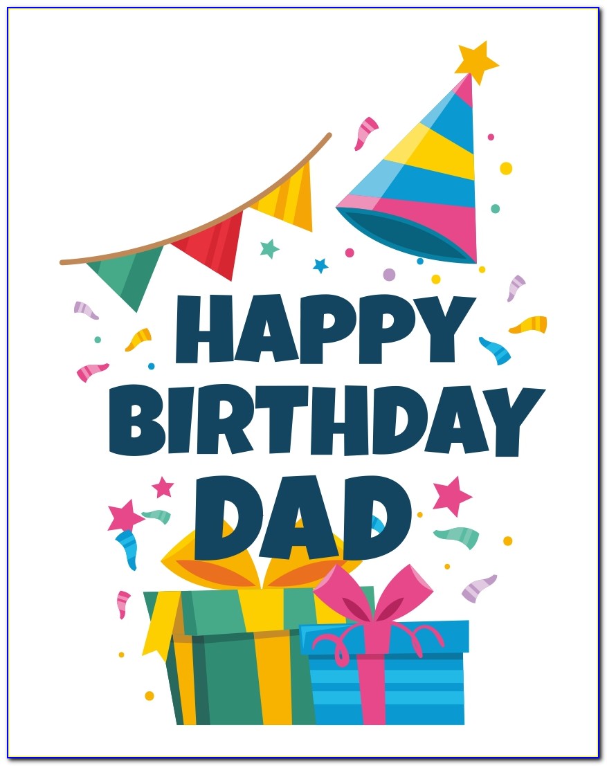Happy Birthday Dad Cards Printable Free