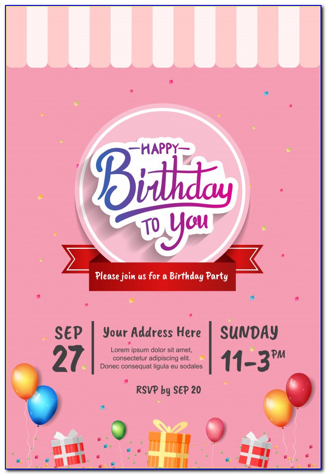 Happy Birthday Invitation Cards In Urdu