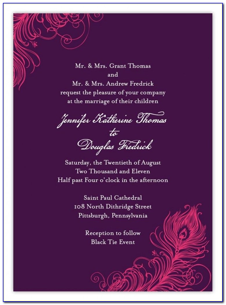 Hindu Wedding Invitation Cards Wordings In English
