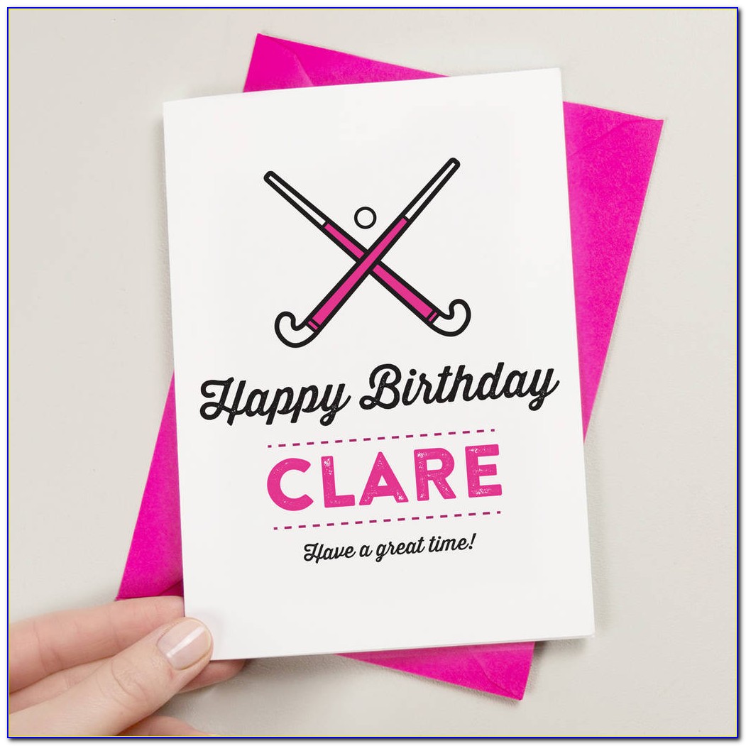 Hockey Birthday Card Template