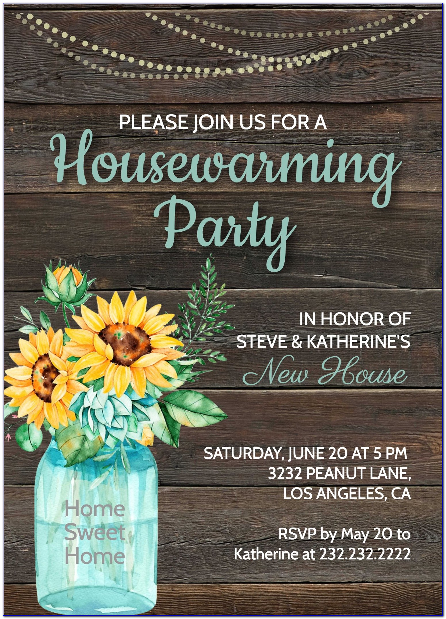 House Warming Invitation Card Template Free