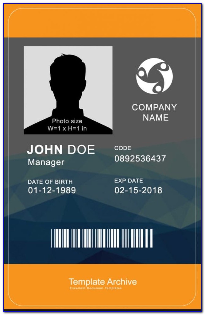 Id Card Template Word Download