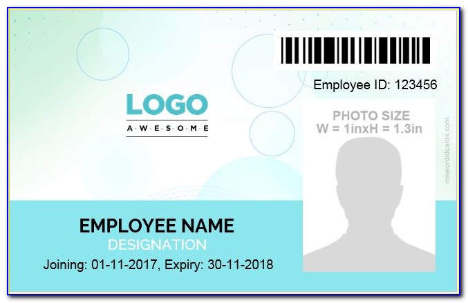 Id Card Template Word Free Download