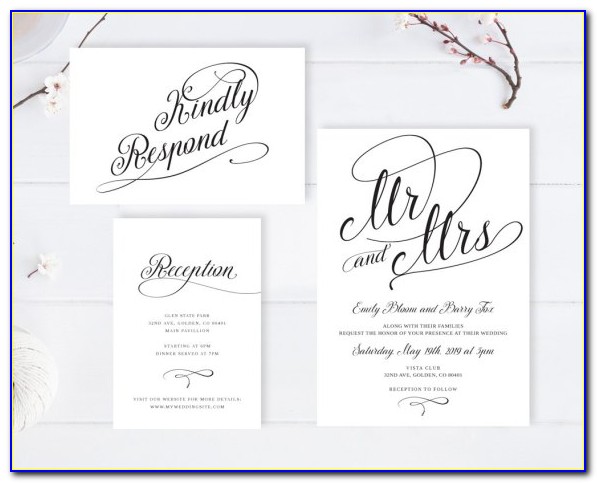 Inexpensive Wedding Invitations And Rsvp Cards