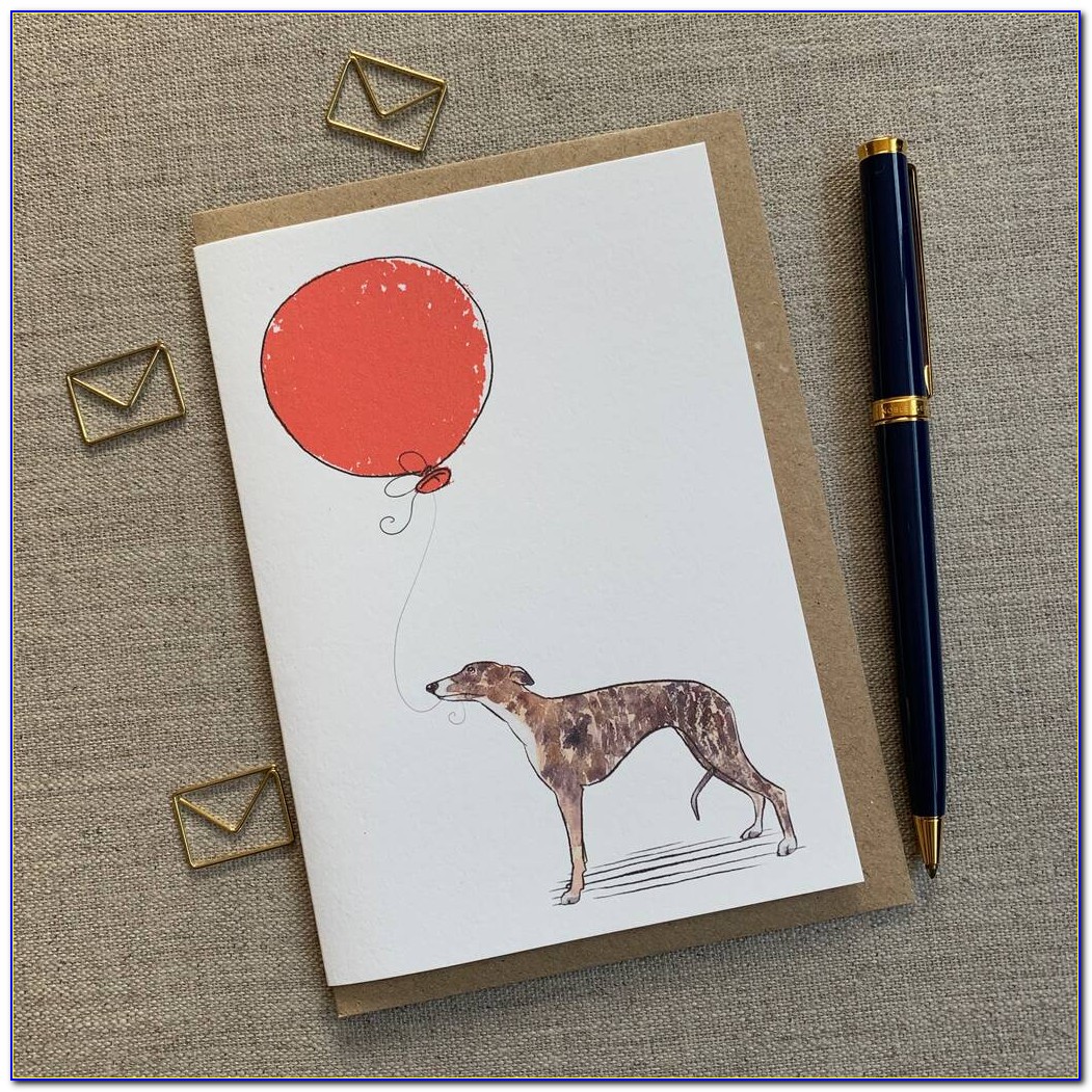 Italian Greyhound Birthday Card