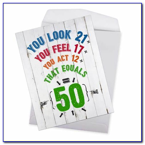 Jumbo 50th Birthday Cards