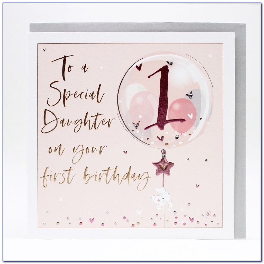 Large First Birthday Card