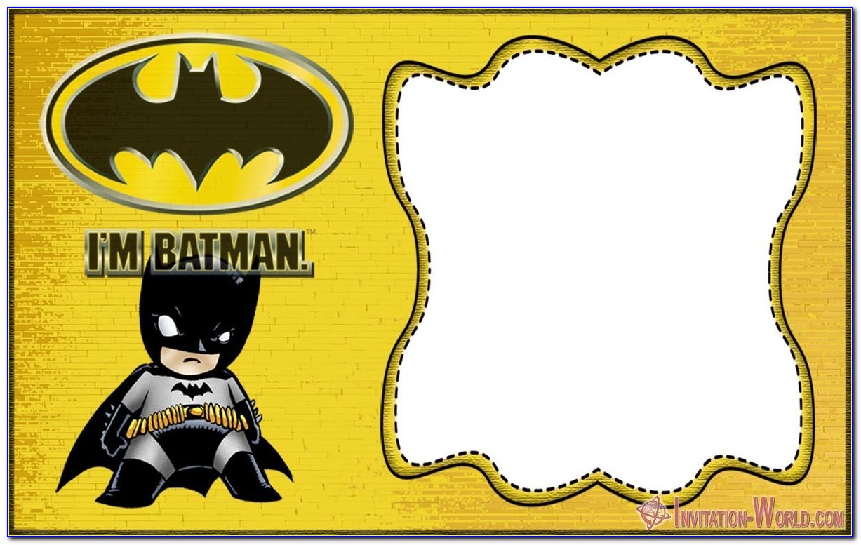 Lego Batman Invitation Card