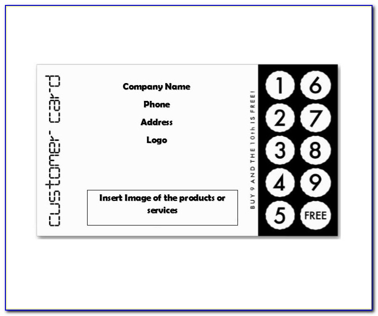 Loyalty Punch Card Template Free