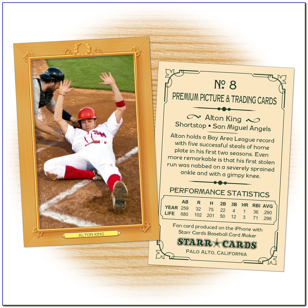 Make Your Own Baseball Card Template