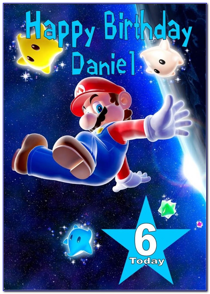Mario Birthday Card Hallmark