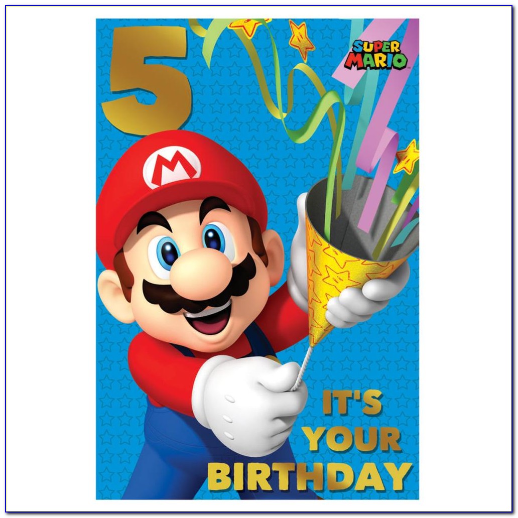 Mario Birthday Card Uk