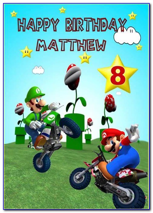 Mario Birthday Cards Printable