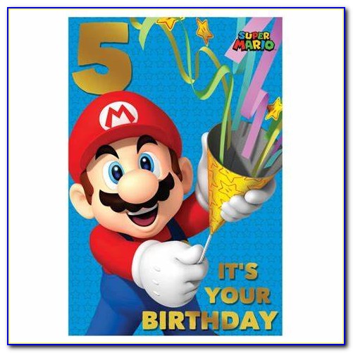 Mario Brothers Birthday Card