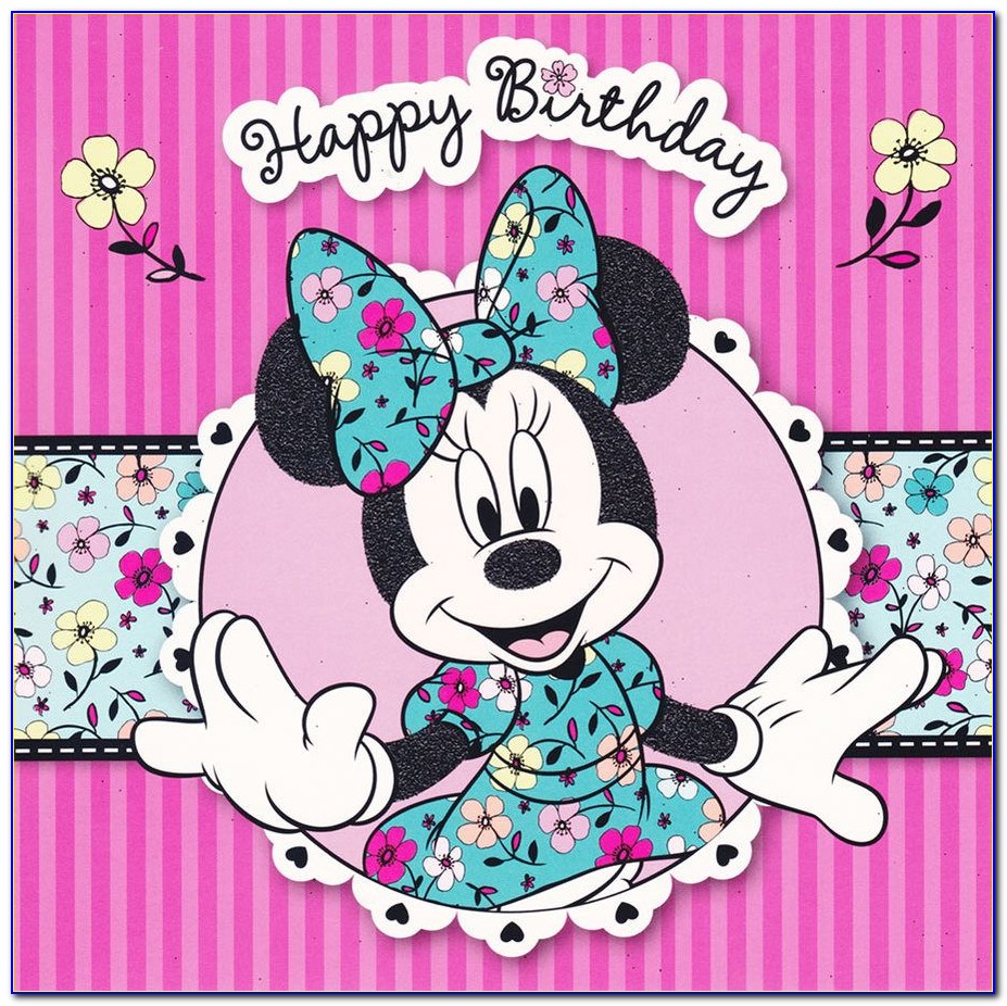 Mickey And Minnie Mouse Birthday Cards