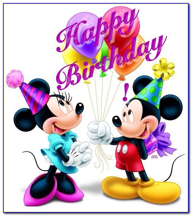 Mickey And Minnie Mouse Birthday Invitation Cards