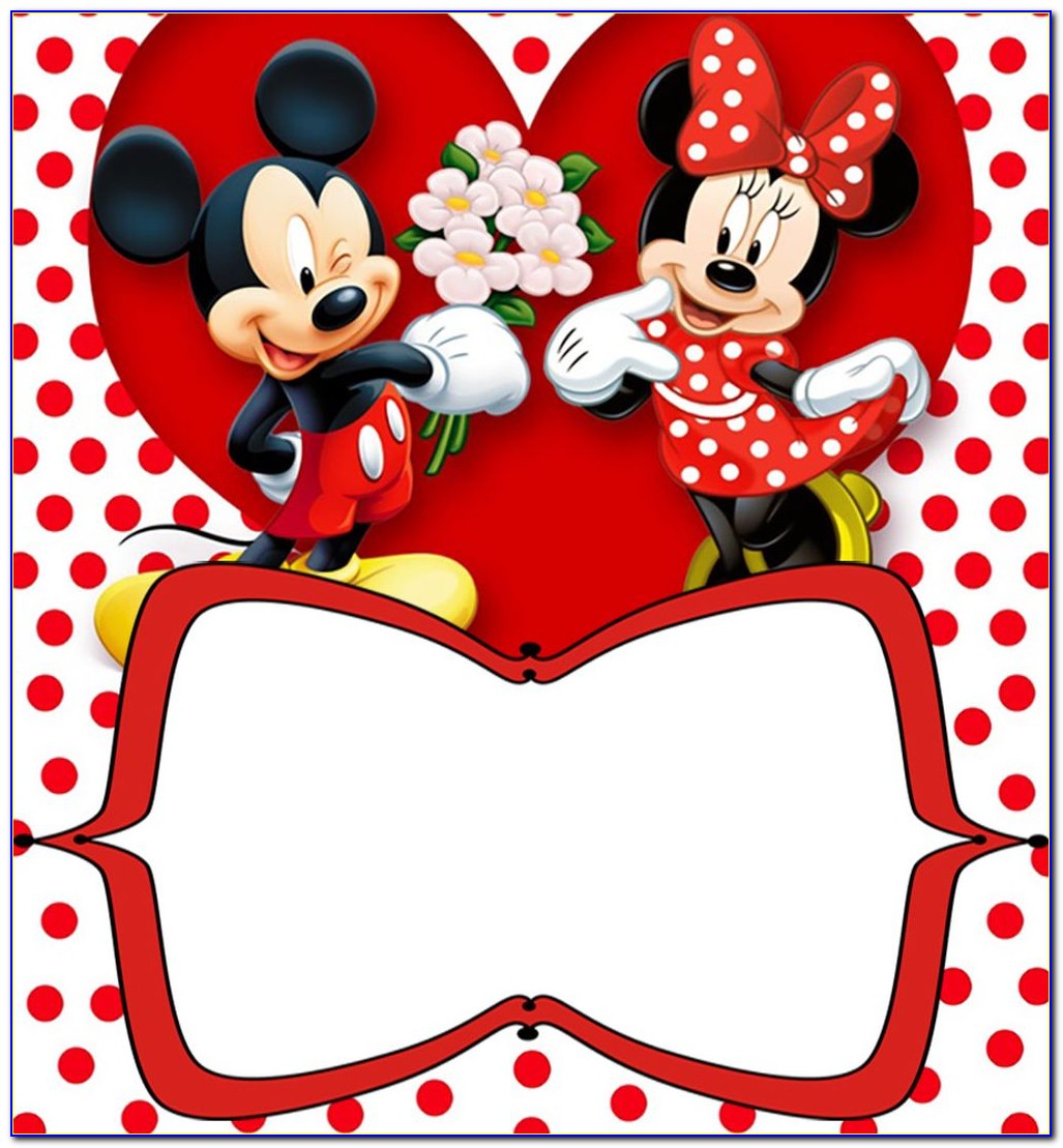 Mickey Mouse 1st Birthday Invitation Card