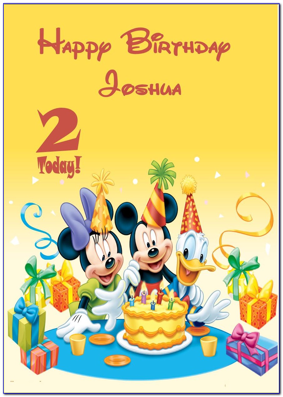 Mickey Mouse Birthday Invitation Card Online