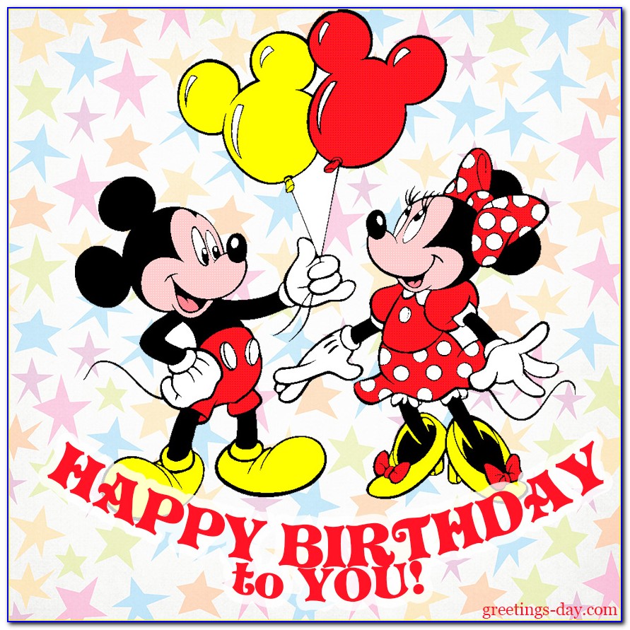 Mickey Mouse Theme Birthday Invitation Card