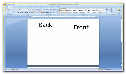 Microsoft Word Greeting Card Template Blank