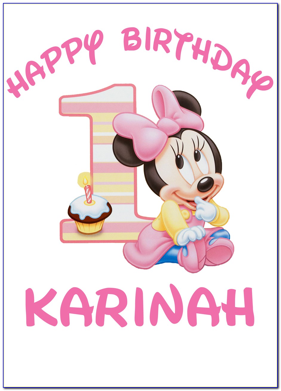 Minnie Mouse Birthday Card Template