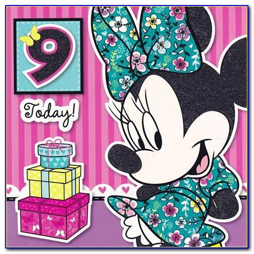 Minnie Mouse Birthday Cards Age 1