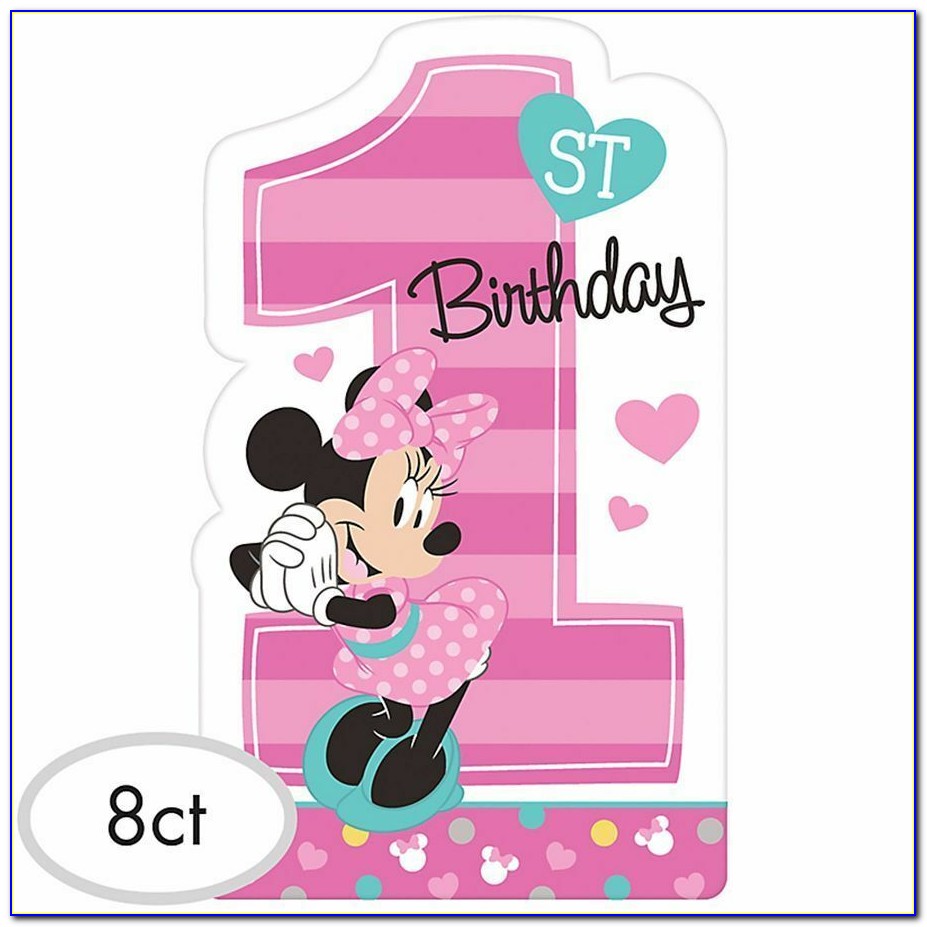 Minnie Mouse Happy Birthday Card Template