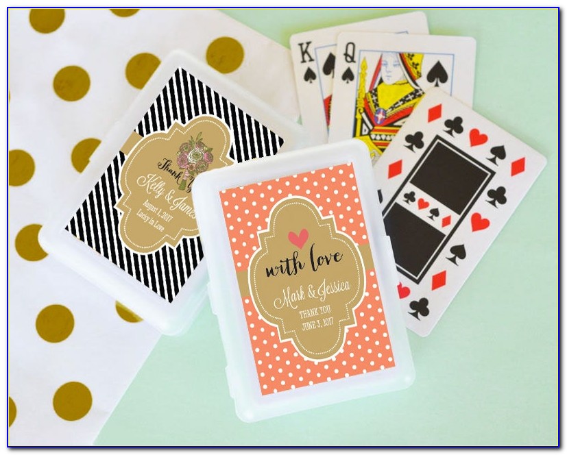 Monogram Playing Cards Wedding Favors