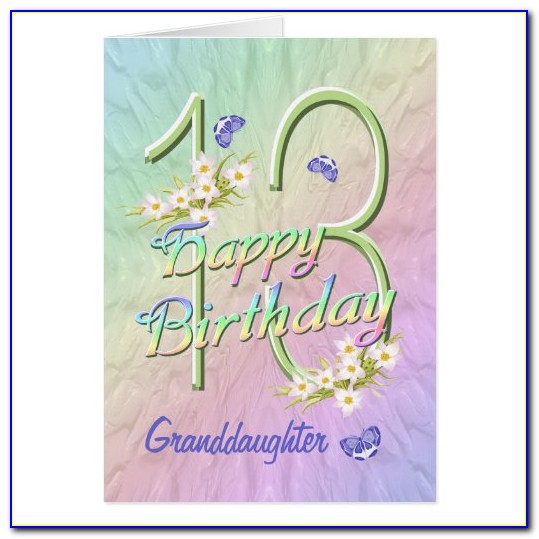 Moonpig Granddaughter 13th Birthday Cards