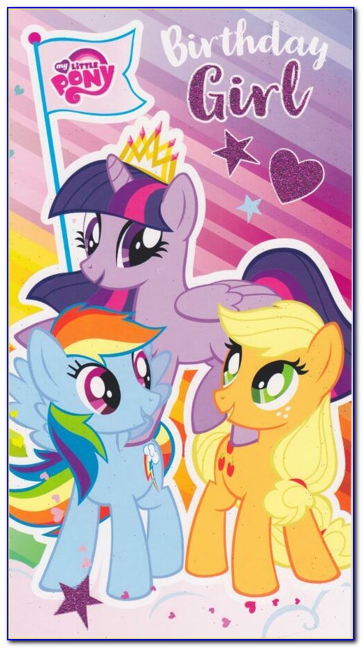 My Little Pony Birthday Card Template