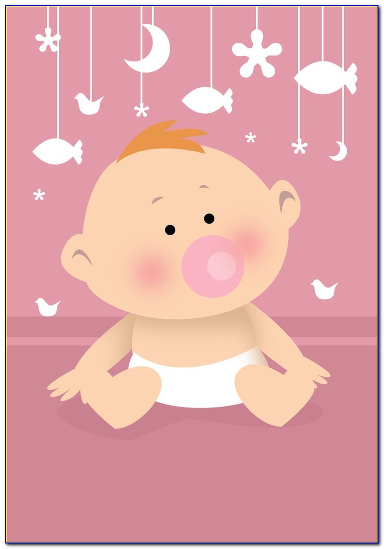 Newborn Baby Greeting Card Template