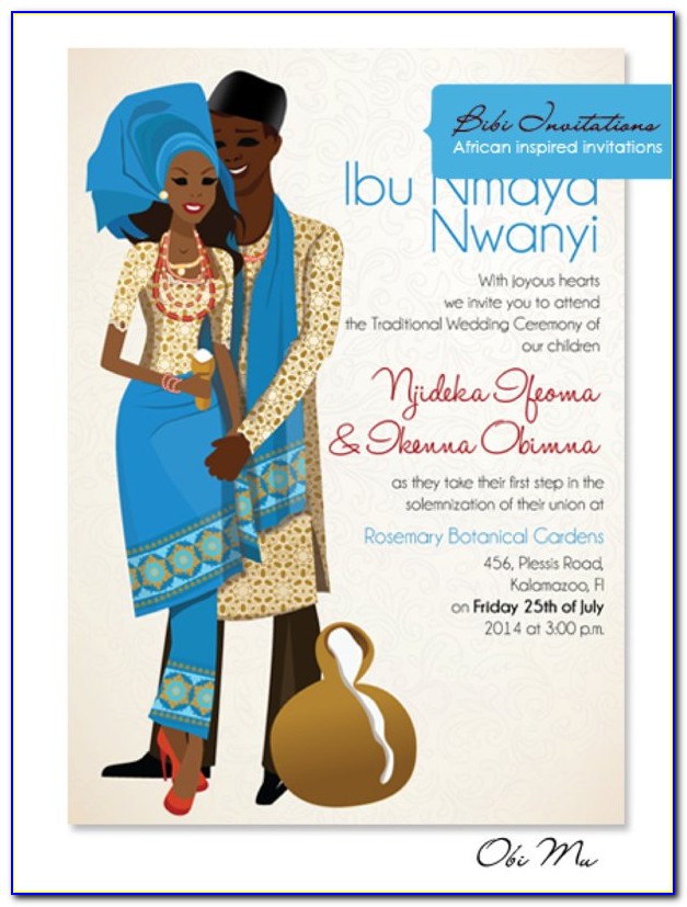 Nigerian Traditional Marriage Invitation Cards