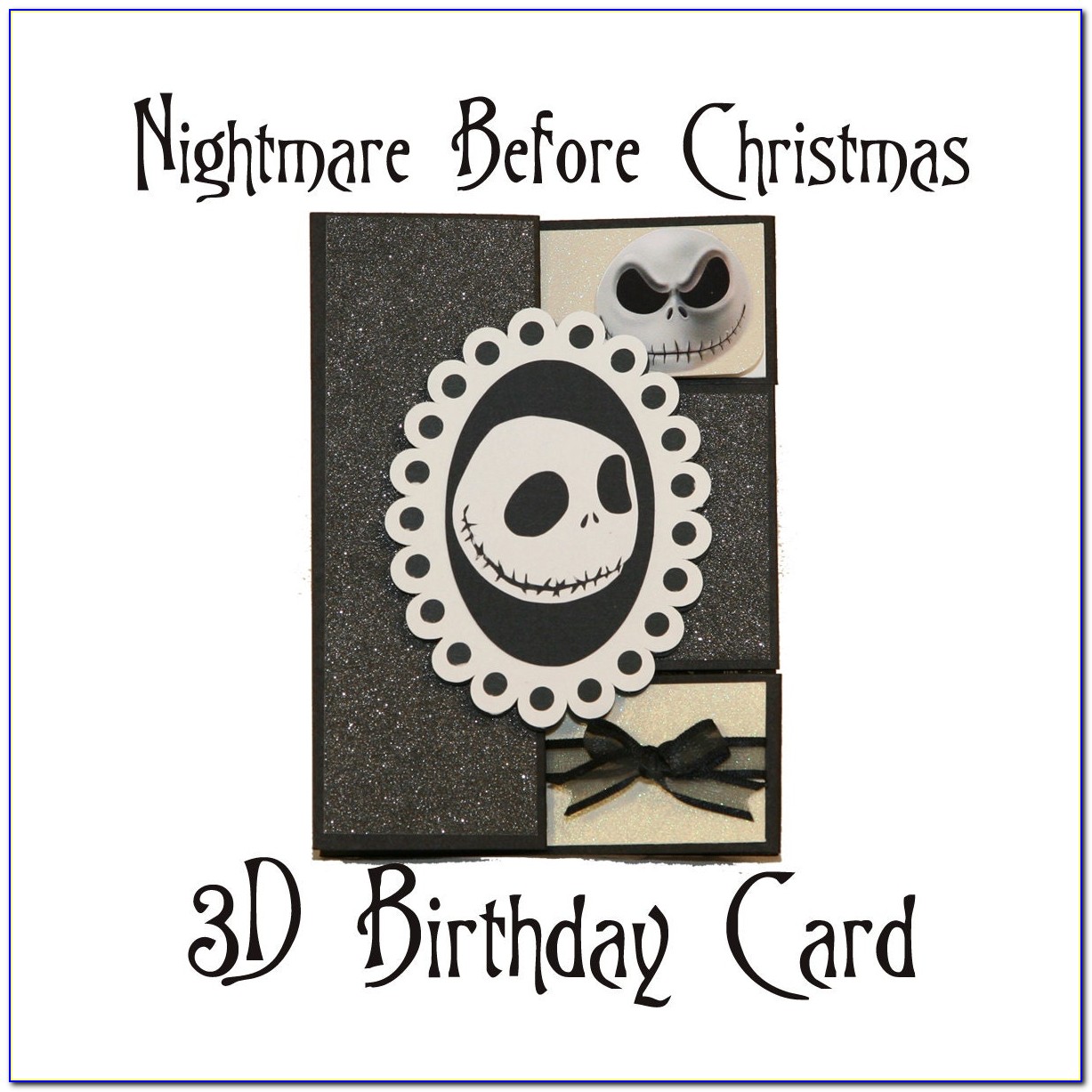 Nightmare Before Christmas Happy Birthday Card