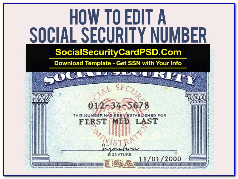 Pdf Fillable Social Security Card Template