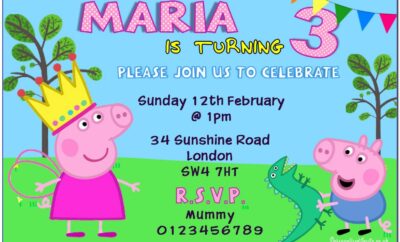 Peppa Pig Birthday Invitation Card Online