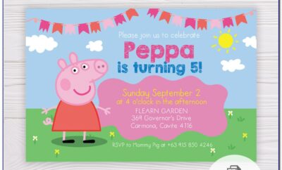 Peppa Pig Birthday Invitation Cards