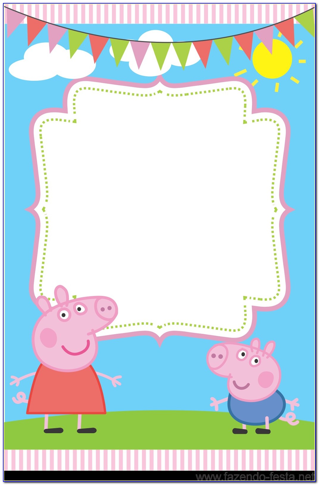 Peppa Pig Invitation Card Online Free